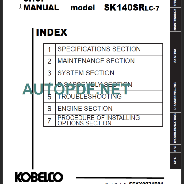 SK140SRLC-7 SHOP MANUAL