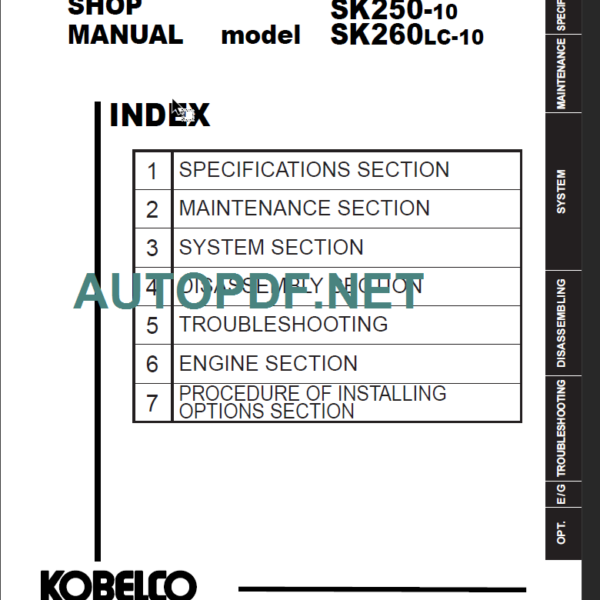 SK250_260LC-10 Shop Manual