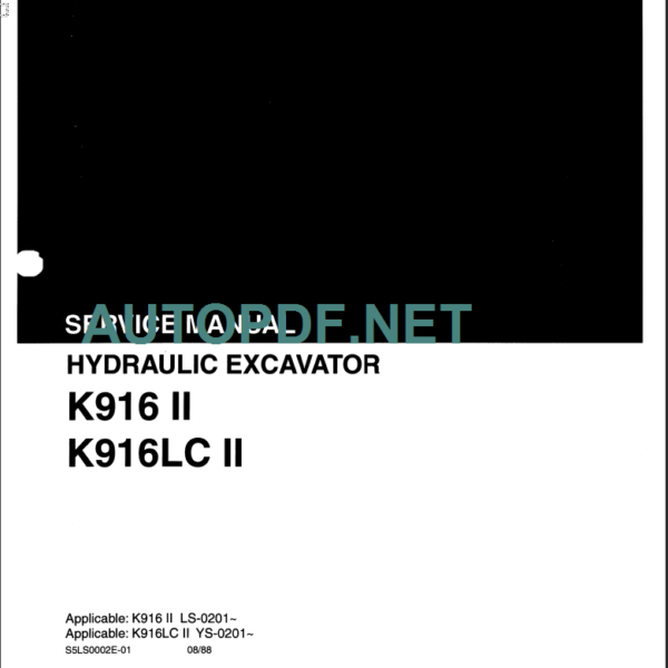 K916-II-K916LC-II SERVICE MANUAL