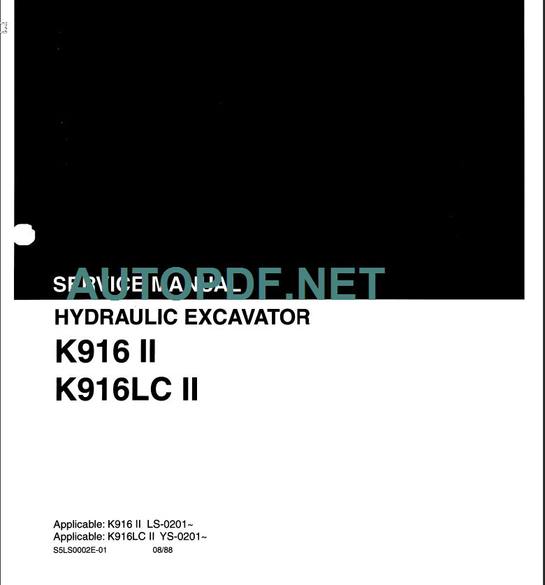 K916-II-K916LC-II SERVICE MANUAL