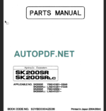 SK200SR-SK200SRLC PARTS MANUAL