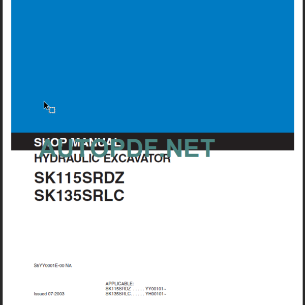 SK135SRLC SHOP MANUAL