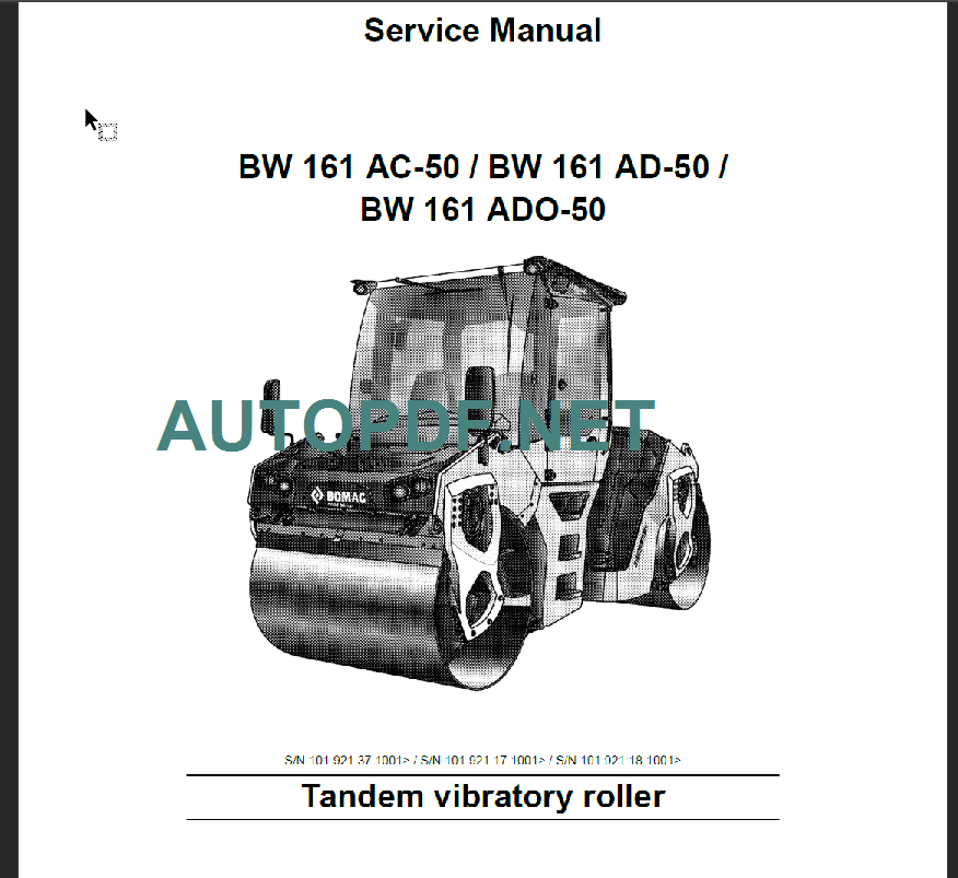 BW 161 ADO-50 Service Manual