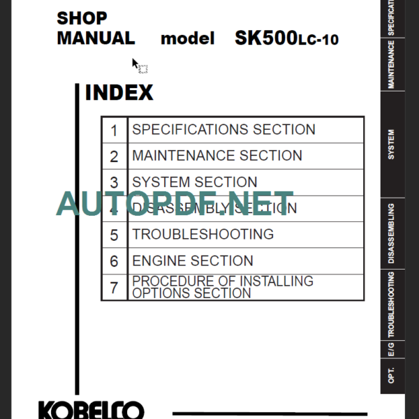 SK500LC-10 (EU 2019) Shop Manual