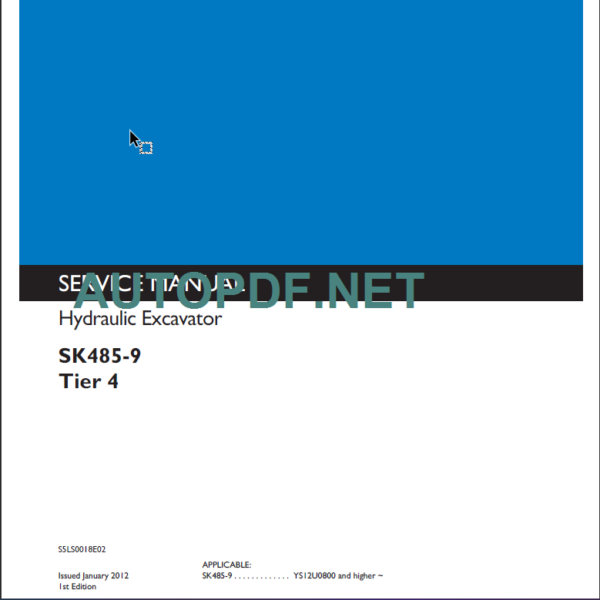 SK485-9 Tier 4 SERVICE MANUAL