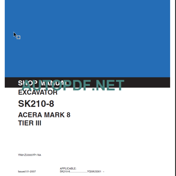 SK210-8 ACERA MARK 8 TIER III SHOP MANUAL