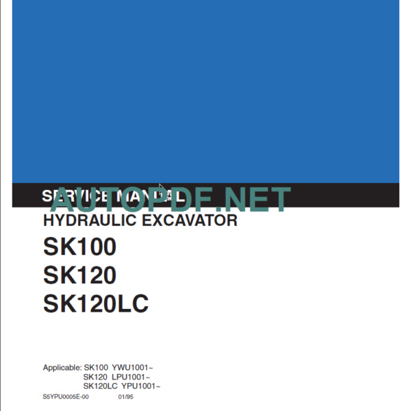 SK120LC SERVICE MANUAL 1995