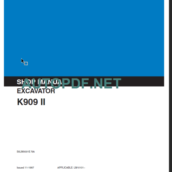 K909-II SHOP MANUAL