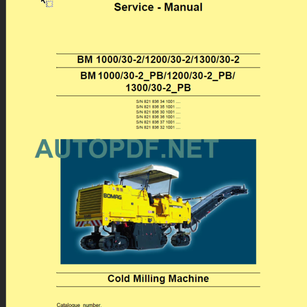 BM 1000-1200-1300 30-2 (PB) Service Manual