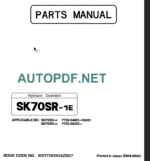 SK70SR-1E PARTS MANUAL