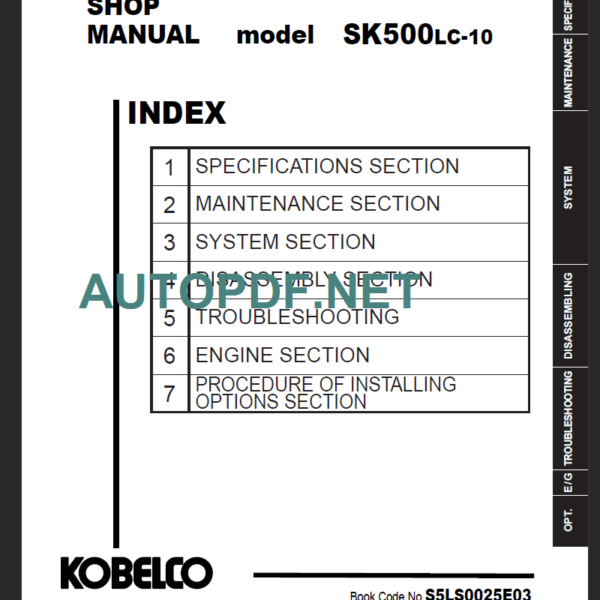 SK500LC-10 (NA 2019) Shop Manual