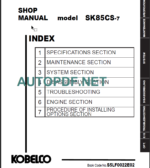 SK85CS-7 (NA 2019) Shop Manual