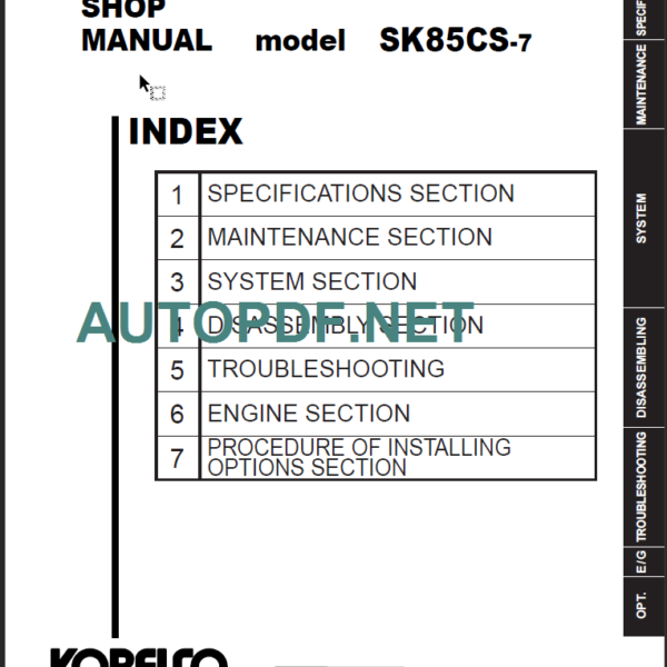 SK85CS-7 (NA 2019) Shop Manual