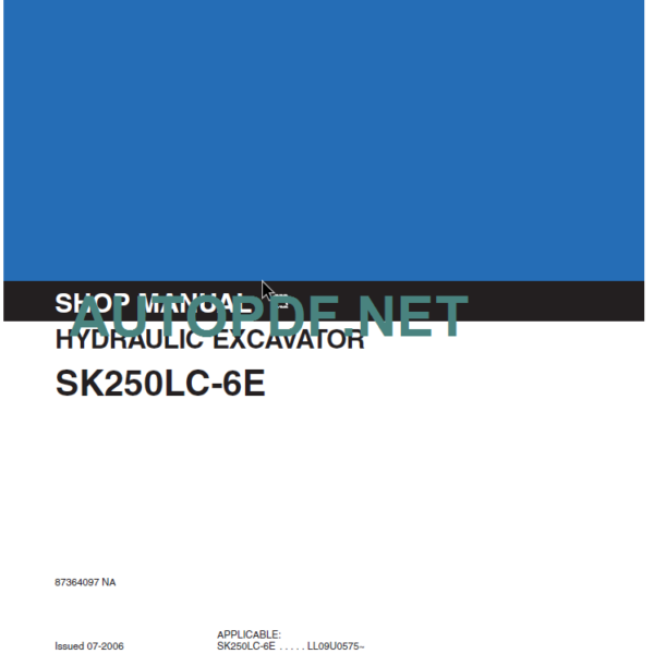 SK250LC-6E SHOP MANUAL