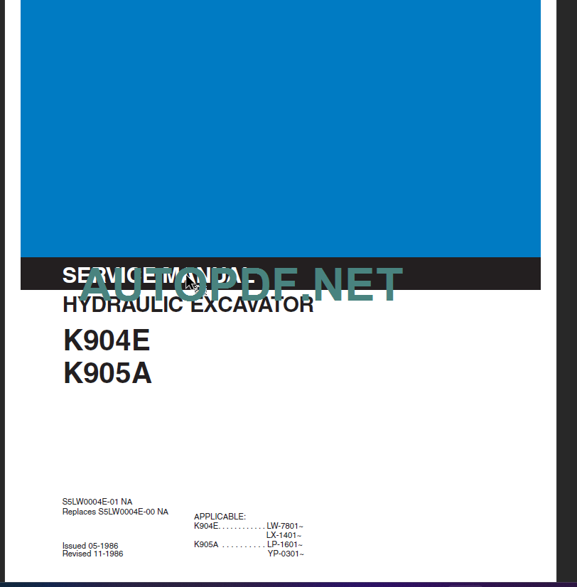 K905A SERVICE MANUAL