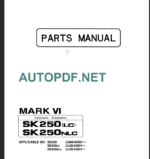 SK250LC-SK250NLC PARTS MANUAL