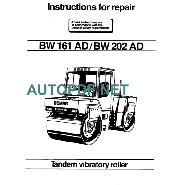 BW 202 AD REPAIR INSTRUCTION