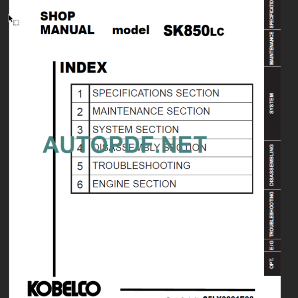 SK850LC-8 NA Shop Manual OPT