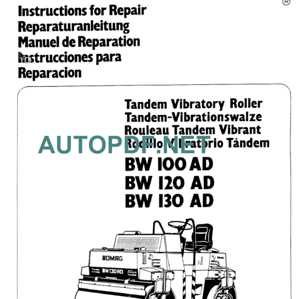 BW 120 AD INSTRUCTION FOR REPAIR