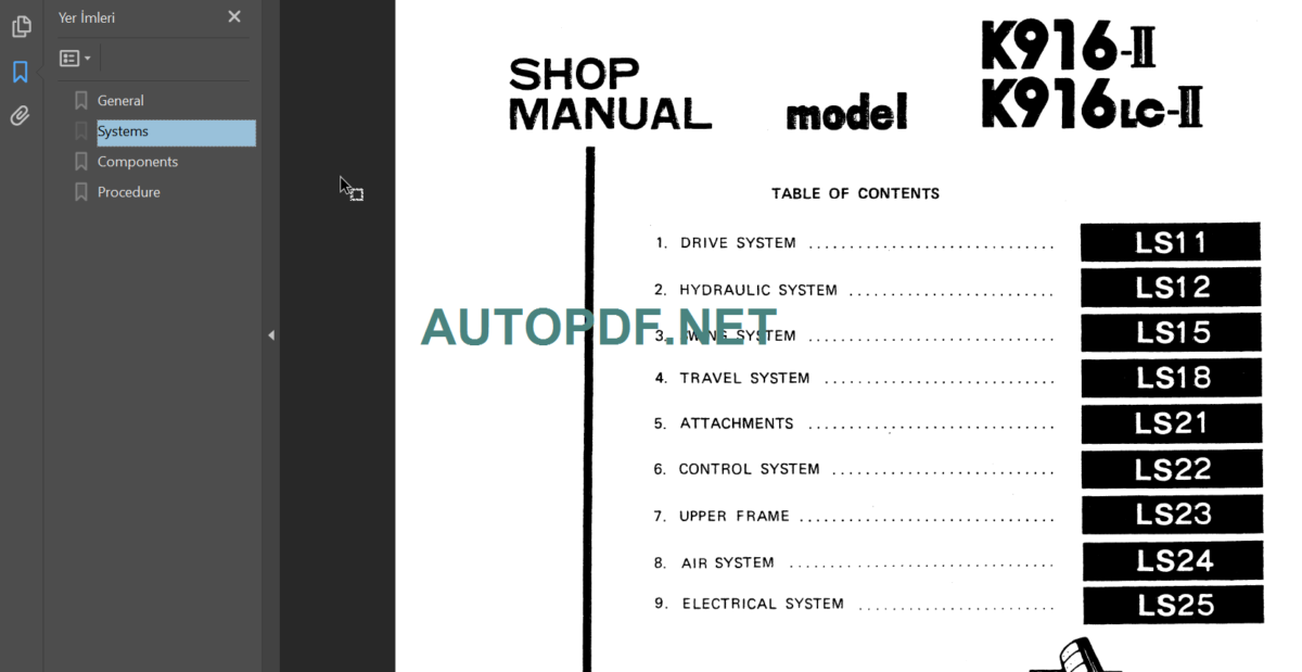 K916-II-K916LC-II SERVICE MANUAL