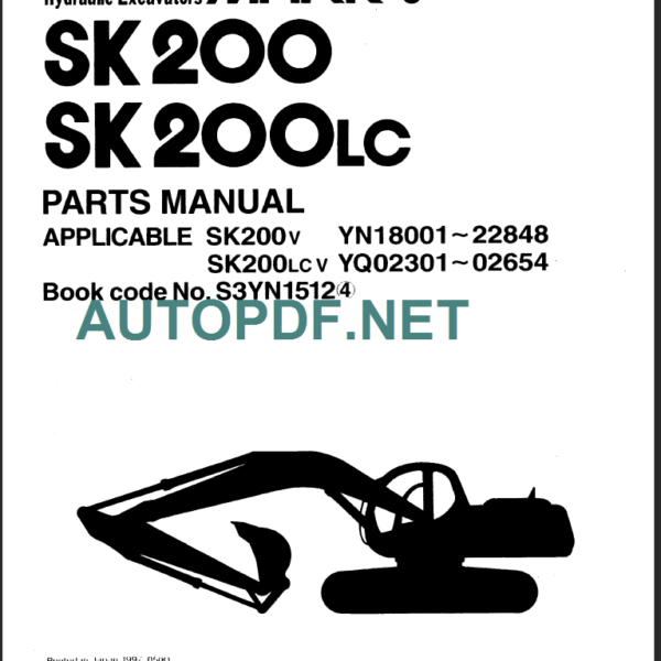 SK200-SK200LC PARTS MANUAL