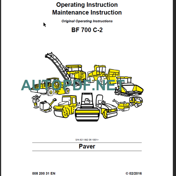 BF 700 C-2 Operating Maintenance Instruction