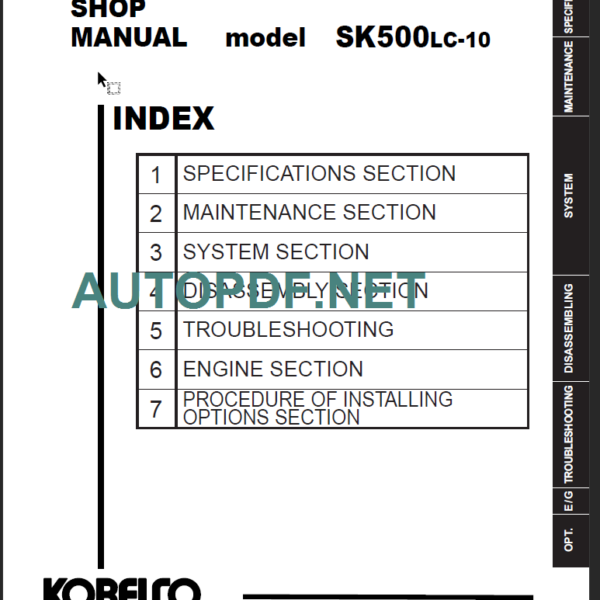 SK500LC-10 (ANZ 2019) Shop Manual