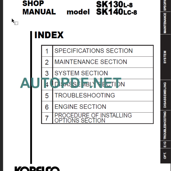 SK130-8 - SK130L-8 SHOP MANUAL