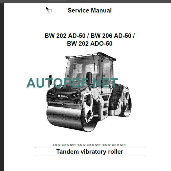 BW 206 AD-50 Service Manual