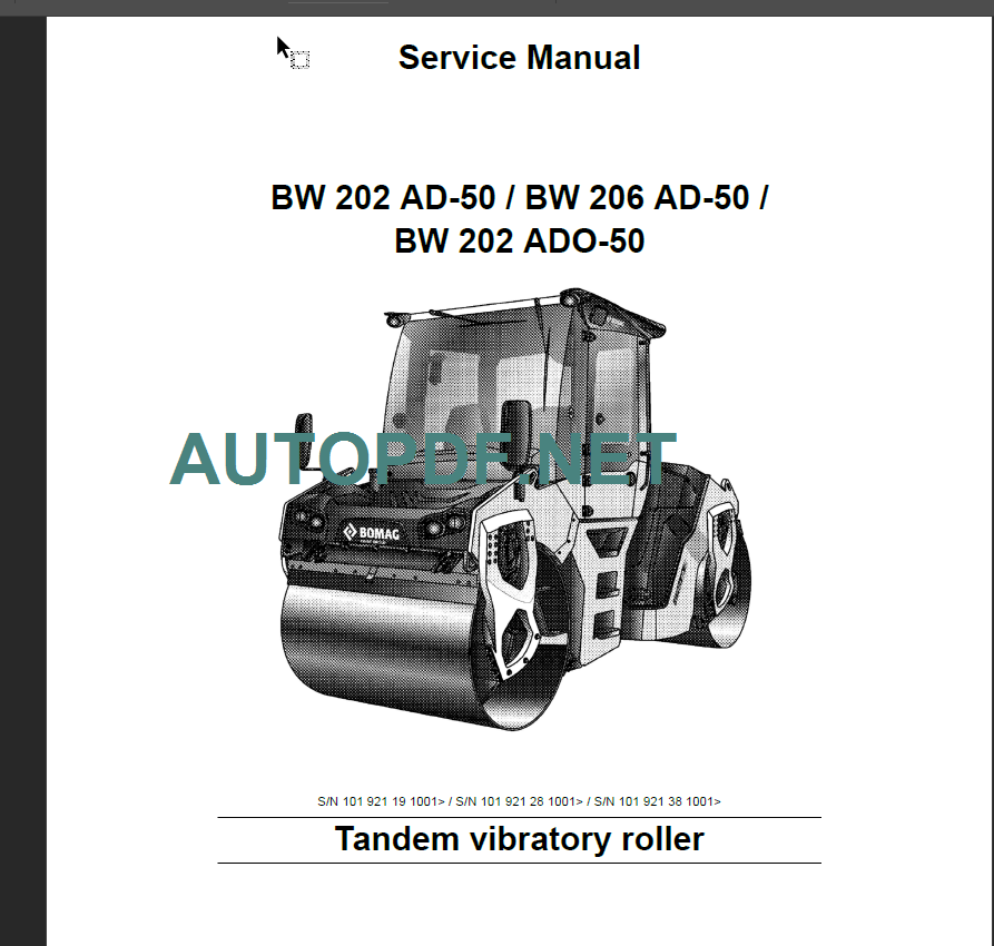 BW 206 AD-50 Service Manual