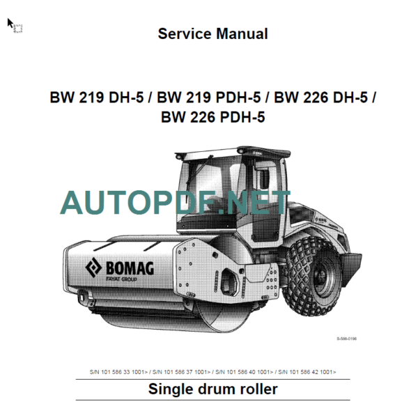 BW 226 DH PDH-5 Service Manual