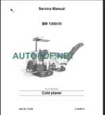 BM 1300-35 Cold planer Service Manual