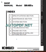 SK485-8 Tier 3 Shop Manual