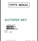 SK430-3-SK430LC-3 PARTS MANUAL