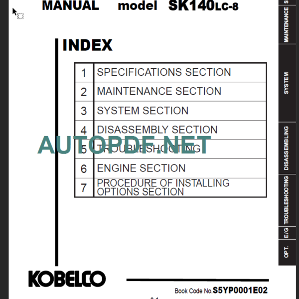 SK140LC-8 SHOP MANUAL