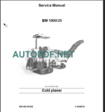 BM 1000-35 Cold planer Service Manual