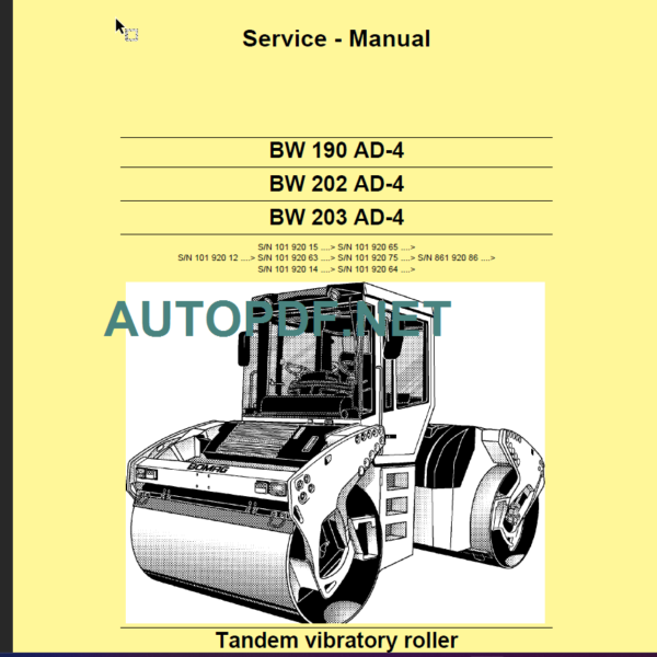 BW 190 AD-4 Service Manual