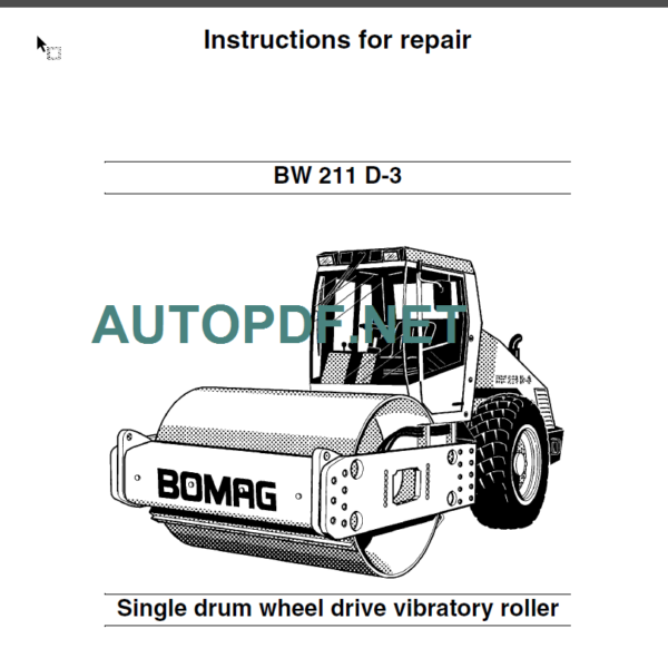 BW 211 D-3 Instructions for repair