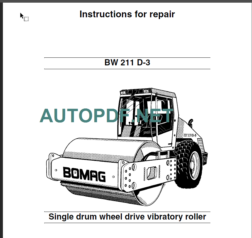 BW 211 D-3 Instructions for repair