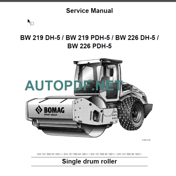 BW 226 DH-PDH-5 Service Manual