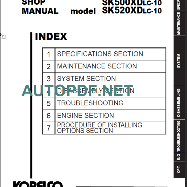 SK500_SK520XDLC-10 Shop Manual