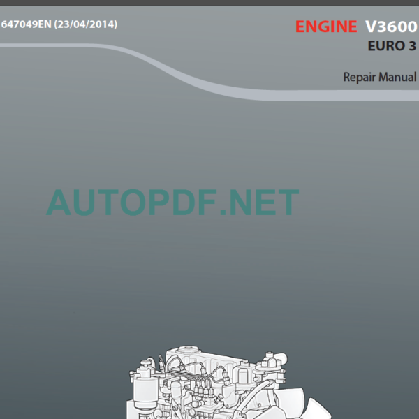 V3600V Euro 3 Repair Manual