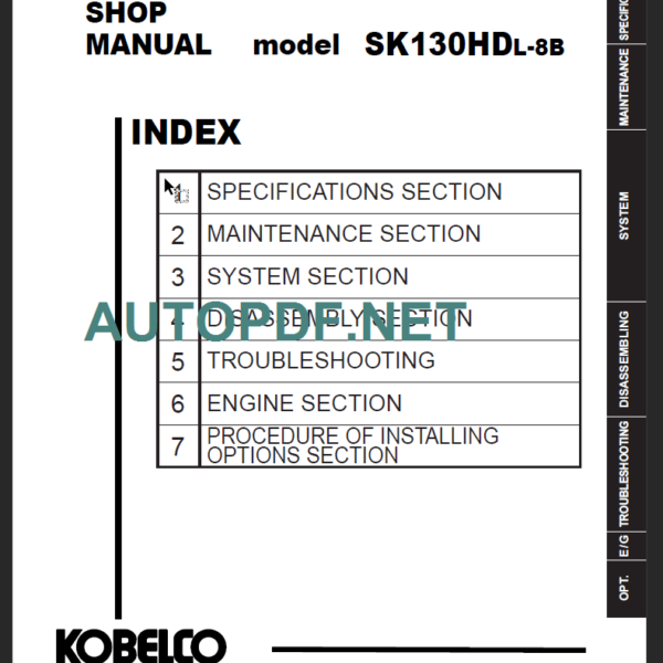 K130HDL-8B SHOP MANUAL