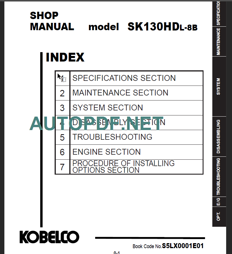 K130HDL-8B SHOP MANUAL