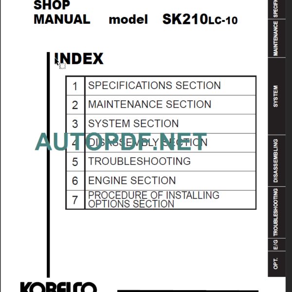 SK210LC-10 Shop Manual