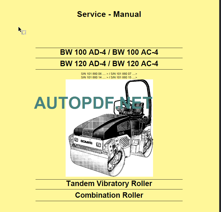 BW 100 AD AC-4 Service Manual 2012
