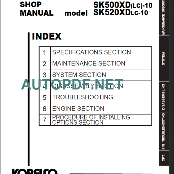 SK500_SK520XDLC-10 Shop Manual