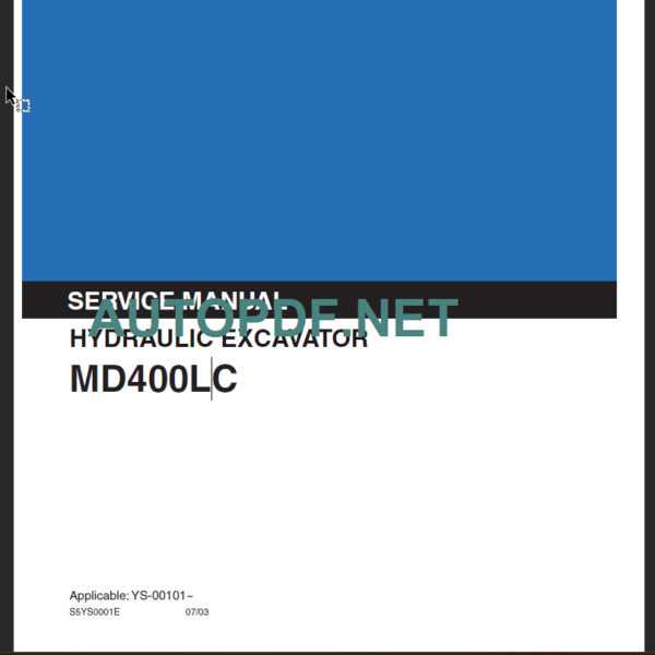 MD400LC SERVICE MANUAL