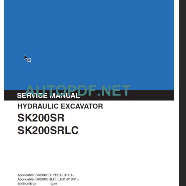 SK200SR-SK200SRLC Service Manual