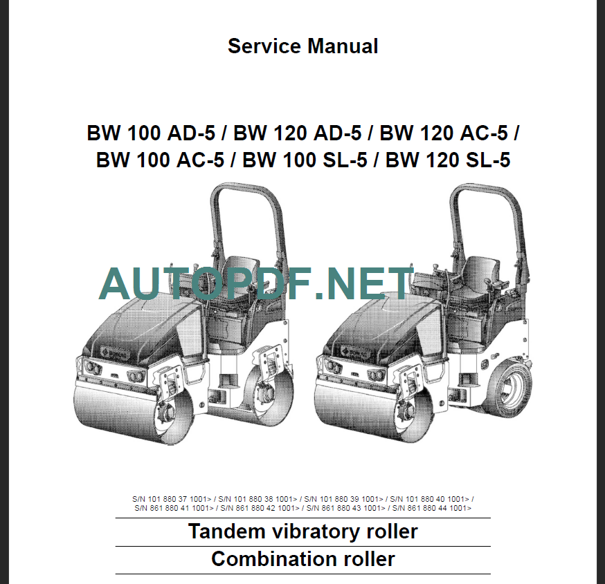 BW 100 AD-AC-SL-5 Service Manual